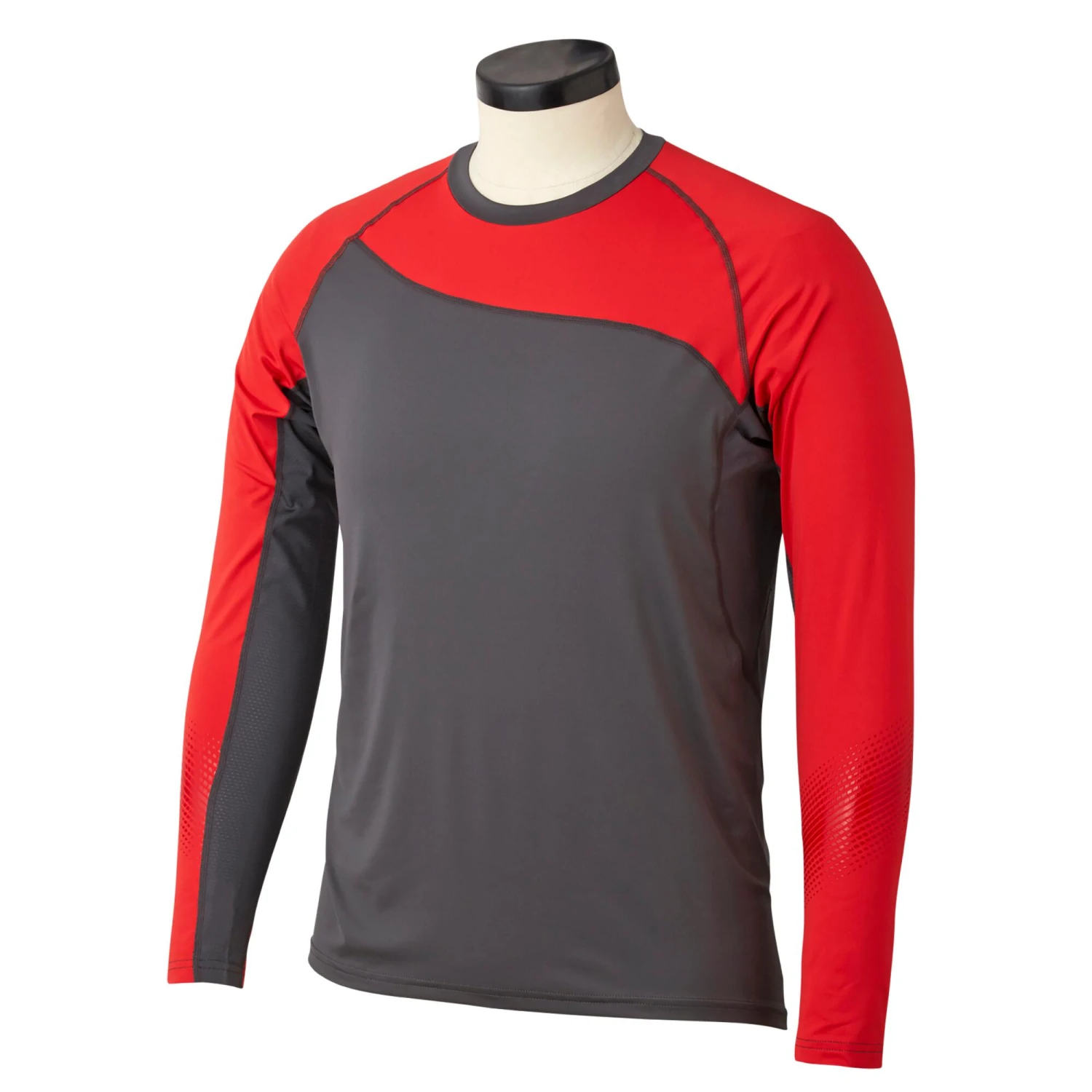 Bauer Pro Long Sleeve Base Layer Mens Top - Dark Grey / Red (2019) 3 Bauer Pro Long Sleeve Base Layer Mens Top - Dark Grey / Red (2019)