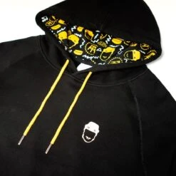 Spittin' Chiclets Printed Adult Hoodie - Black/Yellow -Sourceforsports 1c4c84275b303ff45a6bfae0dfe9506e