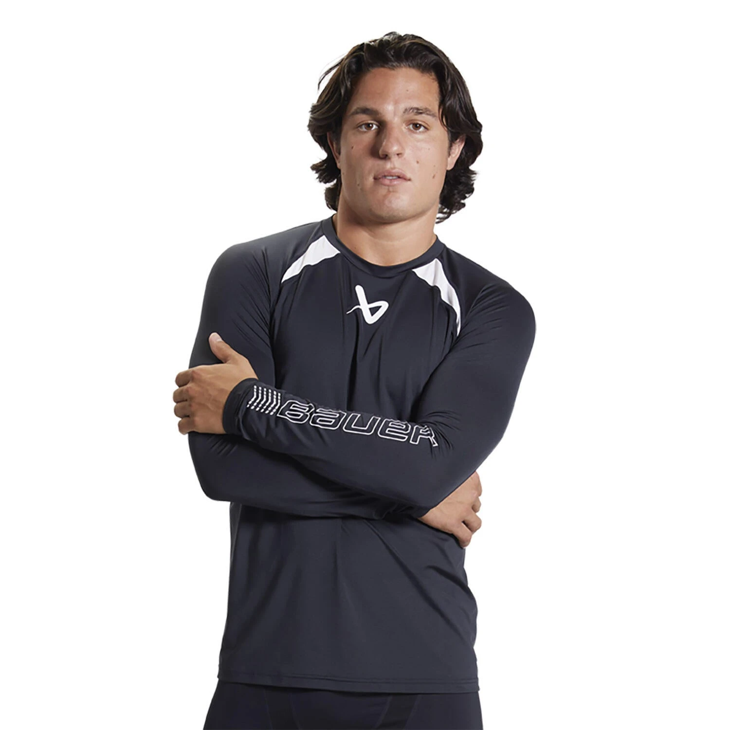 Bauer Performance Long Sleeve Senior Baselayer Top - Black 3 Bauer Performance Long Sleeve Senior Baselayer Top - Black